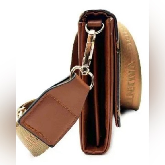 🤎 Valentino Orlandi Brown Monogram Flap Crossbody Bag NWT ✨ - Picture 3 of 7